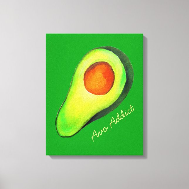 Impressão Em Tela Avocado viciado em arte verde (Frente)