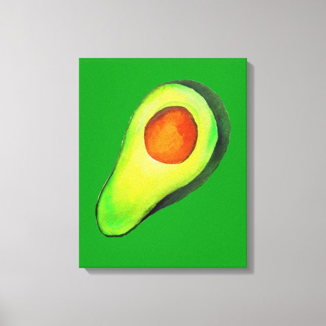 Impressão Em Tela Avocado viciado em arte verde (Frente)