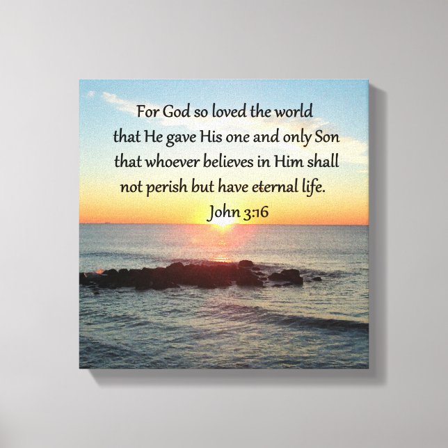 IMPRESSÃO EM TELA AWE-INSPIRING JOHN 3:16 SUNRISE (Frente)
