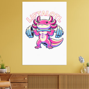 Impressão Em Tela Axolotl LEVANTALOTL