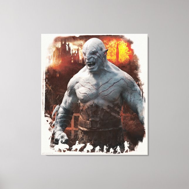 Impressão Em Tela Azog & Orcs Silhouette Graphic (Frente)