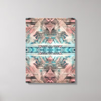 Aztec Sudoeste Pastel Cor-De-Rosa E Azul