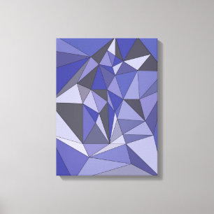 Impressão Em Tela Azul abstrato
