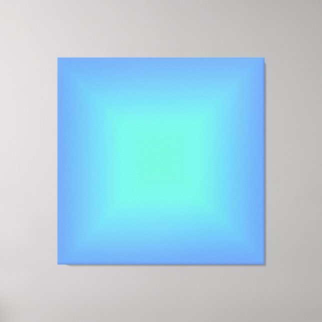 Impressão Em Tela Azul brilhante holográfico de diamante azul a verd (Frente)