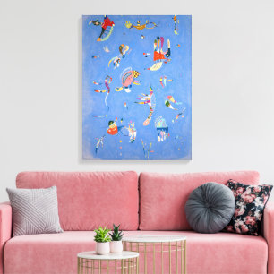 Impressão Em Tela Azul Céu Kandinsky
