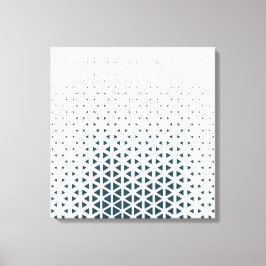 Impressão Em Tela Azul e branco simples