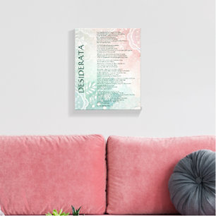 Impressão Em Tela Azul e Rosa Floral e Renda