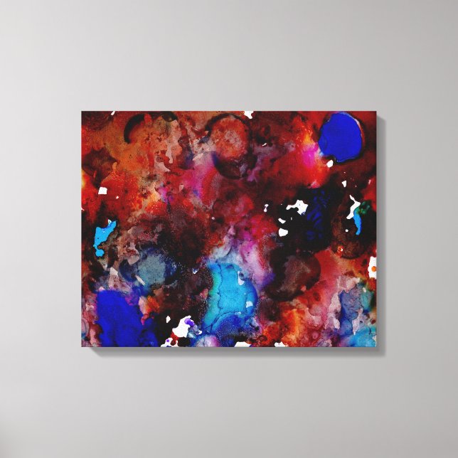 Impressão Em Tela Azul Ink Love (Frente)