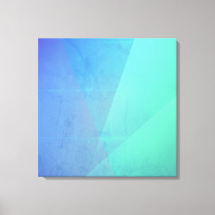 Impressão Em Tela Azul moderno aqua & Turquesa gradiente geométrico