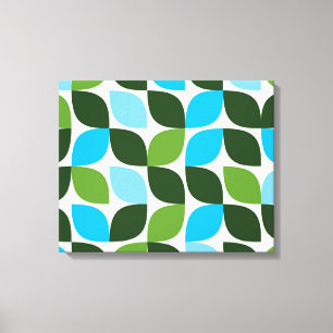 Impressão Em Tela Azul, verde, legal, moda, abstrato da natureza mod