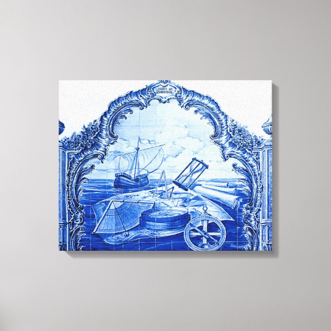 Impressão Em Tela Azulejo Portuguesa do Clube de Esporte (Frente)