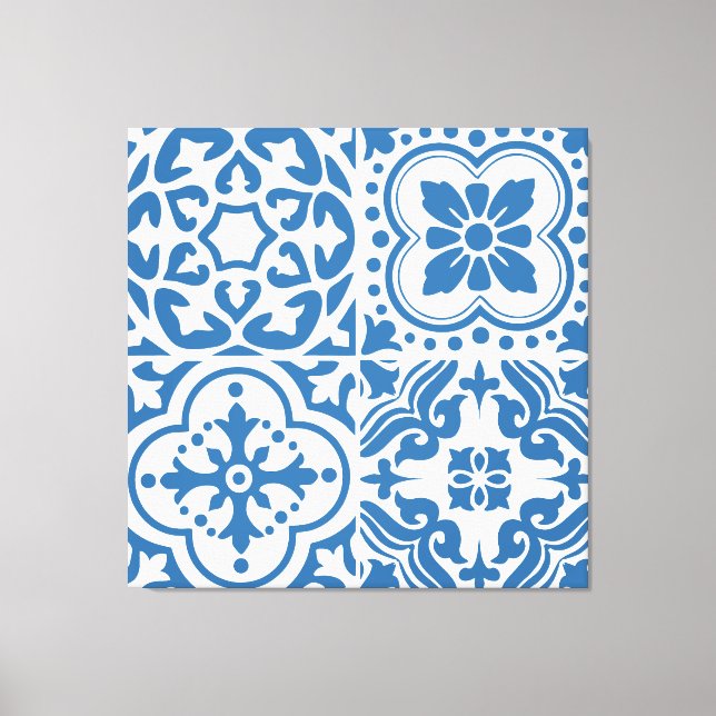 Impressão Em Tela Azulejos azuis portugueses 2 (Frente)