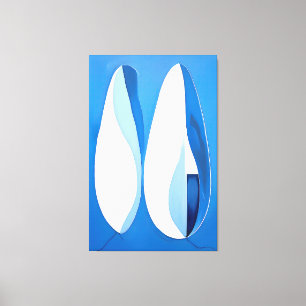 Impressão Em Tela Azure Geométrico Serenade Abstrato