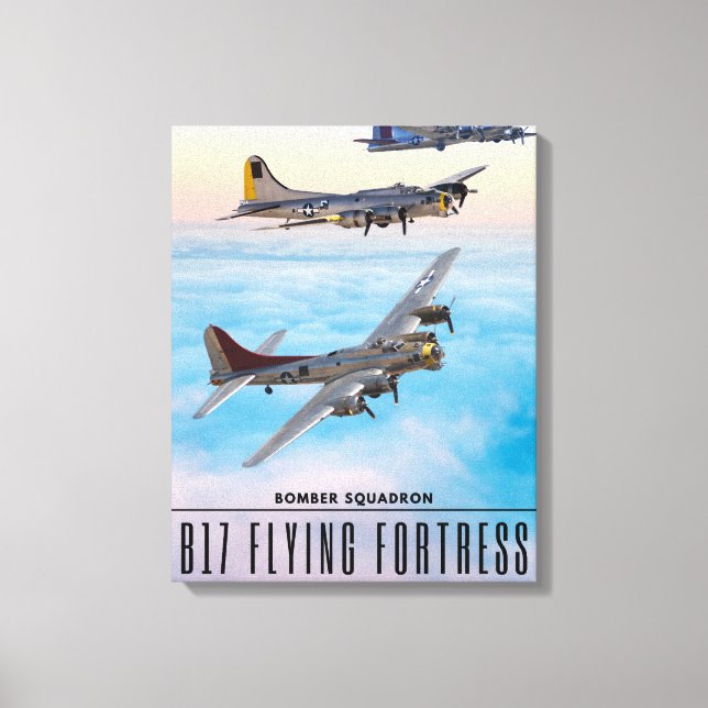IMPRESSÃO EM TELA B-17 BOMBRA DE FORTALHO-VOADOR (Frente)