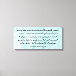 Impressão Em Tela B J Palmer Vida Extraordinária Quiroprática