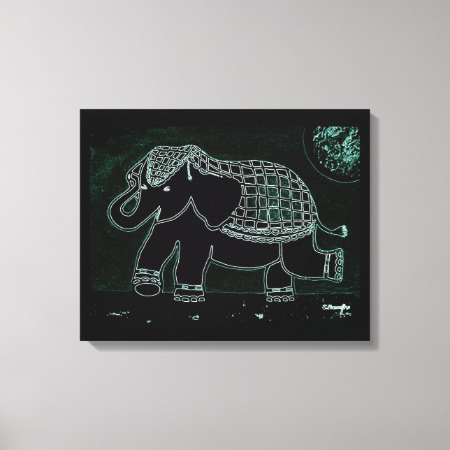 Impressão Em Tela "Baby Elephant" Art Design (Frente)