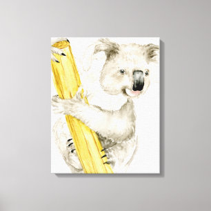 Impressão Em Tela Baby Koala  Cute e Furry