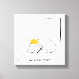 Impressão Em Tela Baby Pygmy Hippo-Goodnight Sweet Prince