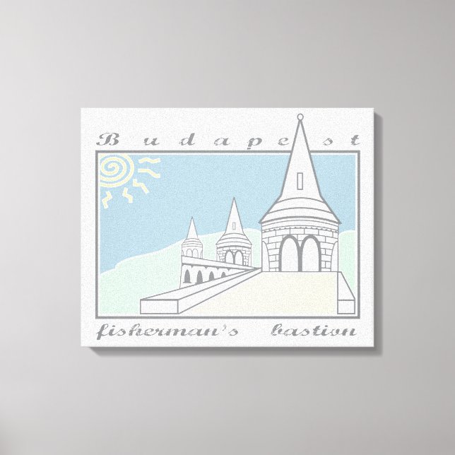 Impressão Em Tela Bacia dos pescadores, Budapeste, Hungria, Magyar (Frente)