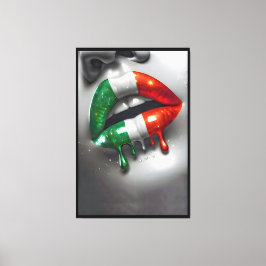Impressão Em Tela Bacio Trecolori - Beijo Italiano