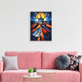 Impressão Em Tela Back to the Future Inspired Symbolic Movie Poster