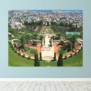 Impressão Em Tela Bahai Gardens em Haifa, Israel