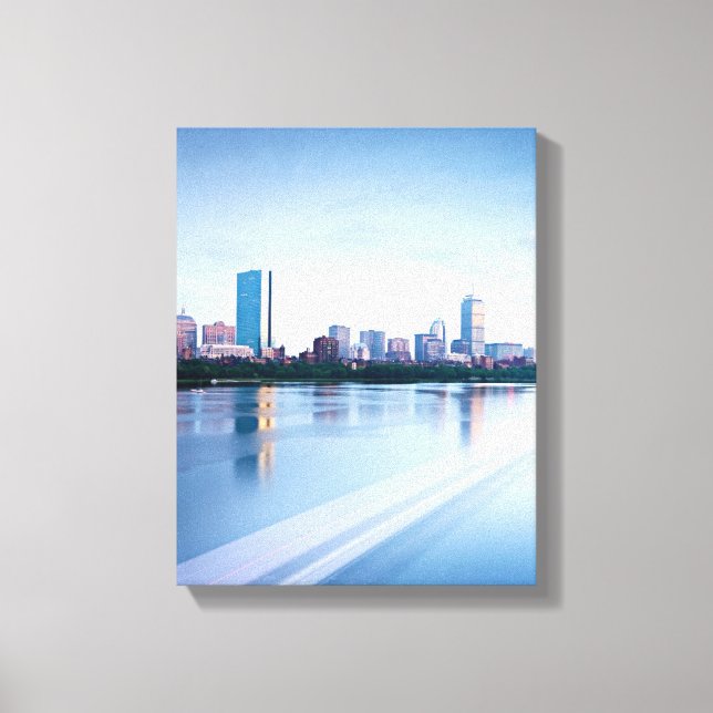 Impressão Em Tela Baía de Boston na margem do rio Charles (Frente)