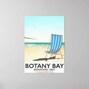 Impressão Em Tela Baía de Botânica, poster de viagens de praia Kent 