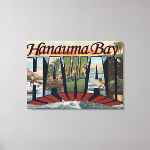 Impressão Em Tela Baía de Hanauma, Havaí - grandes cenas da letra