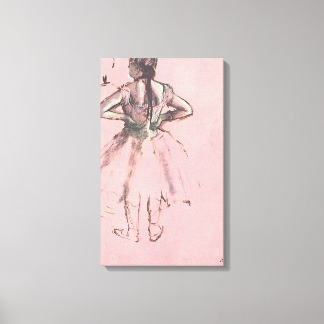 Impressão Em Tela Bailarina de costas de Edgar Degas Balé Antigo (Frente)