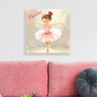 Bailarina Menina com Tutu Rosa Personalizado