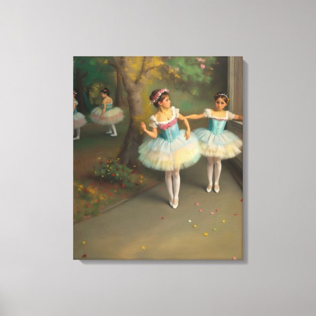 Impressão Em Tela Bailarinas en el estilo romántico (Frente)