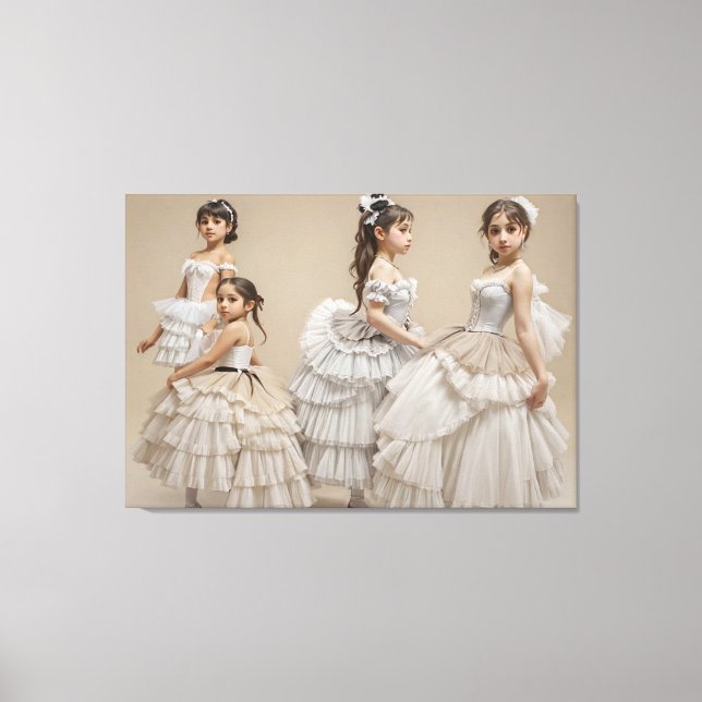 Impressão Em Tela Bailarinas románticas lienzo (Frente)