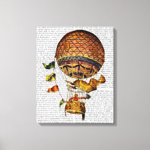 Impressão Em Tela Balão de ar quente com sinalizadores