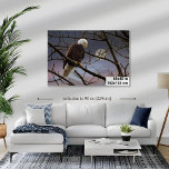 Impressão Em Tela Bald Eagle Full Moon Wildlife Photography 60X40<br><div class="desc">This fine art bald eagle wildlife photography image features a majestic Bald Eagle sitting on the branches of a tree under the light of a full moon. This design is perfect for the person who loves wildlife, bald eagles, birds of prey, bird photography, or nature photography. Unique fine art photography...</div>