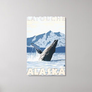 Impressão Em Tela Baleia de Humpback - Latouche, Alaska