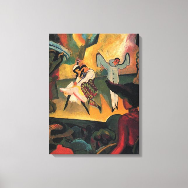 Impressão Em Tela Balés Russos, Balé russo por August Macke (Frente)