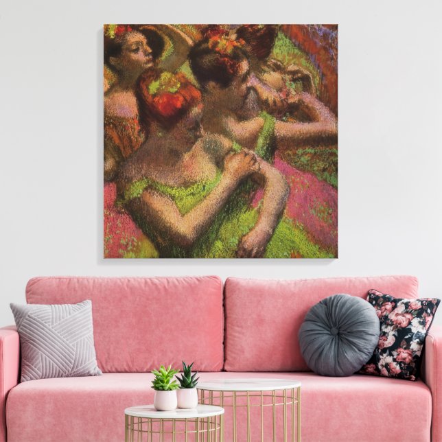 Impressão Em Tela Ballerinas Adjusting Their Dresses (Edgar Degas) (Insitu(Sala de estar))