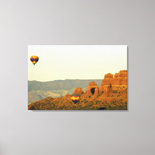 Impressão Em Tela Balões de Ar Quente em Sedona, Arizona, EUA.