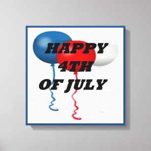 IMPRESSÃO EM TELA BALÕES "FELIZ 4 DE JULHO"