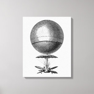 Impressão Em Tela Balões velhos do dirigível retro do balão de ar