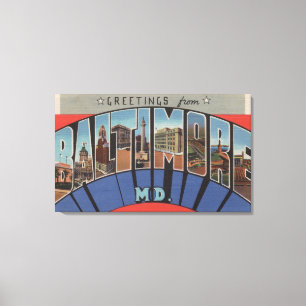 Impressão Em Tela Baltimore, Maryland - grandes cenas 3 da letra