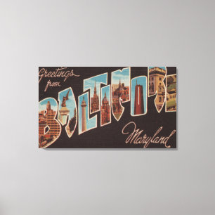 Impressão Em Tela Baltimore, Maryland - grandes cenas da letra