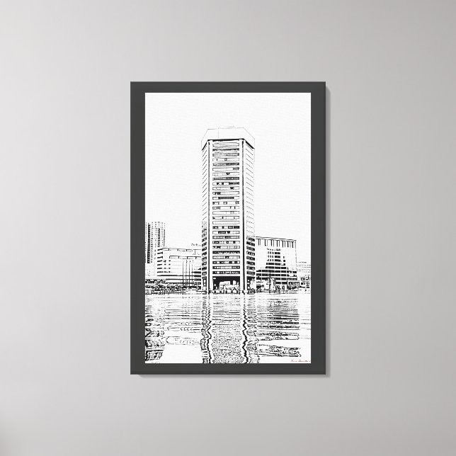 Impressão Em Tela Baltimore - World Trade Center (Frente)