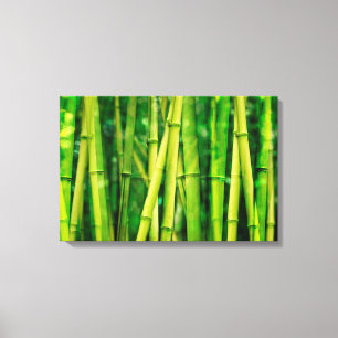 Impressão Em Tela Bambu verde