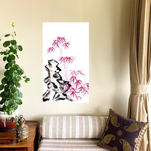 Impressão Em Tela Bambu - vermelho (Criador carregado)