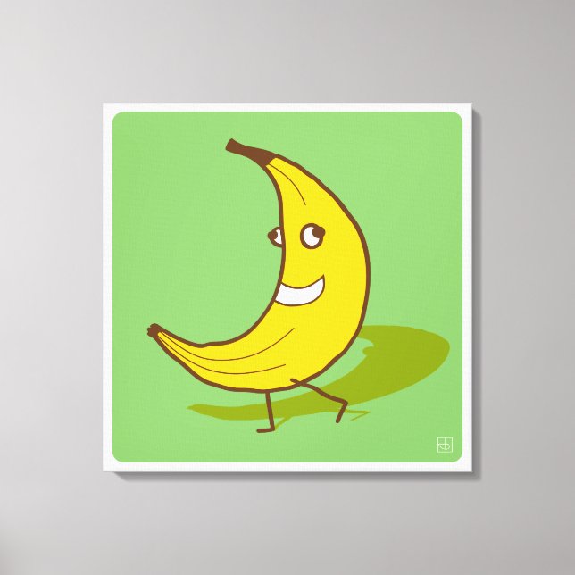 Impressão Em Tela Banana Walk Não Fale (Frente)