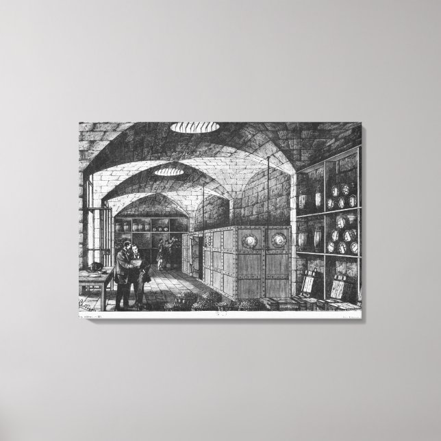 Impressão Em Tela Banco de França em Paris, 1897 (Frente)