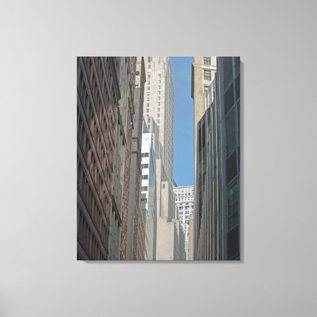 Impressão Em Tela Banco do prédio de Nova York Manhattan (Frente)