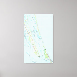 Impressão Em Tela Bancos exteriores do norte North Carolina Mapa